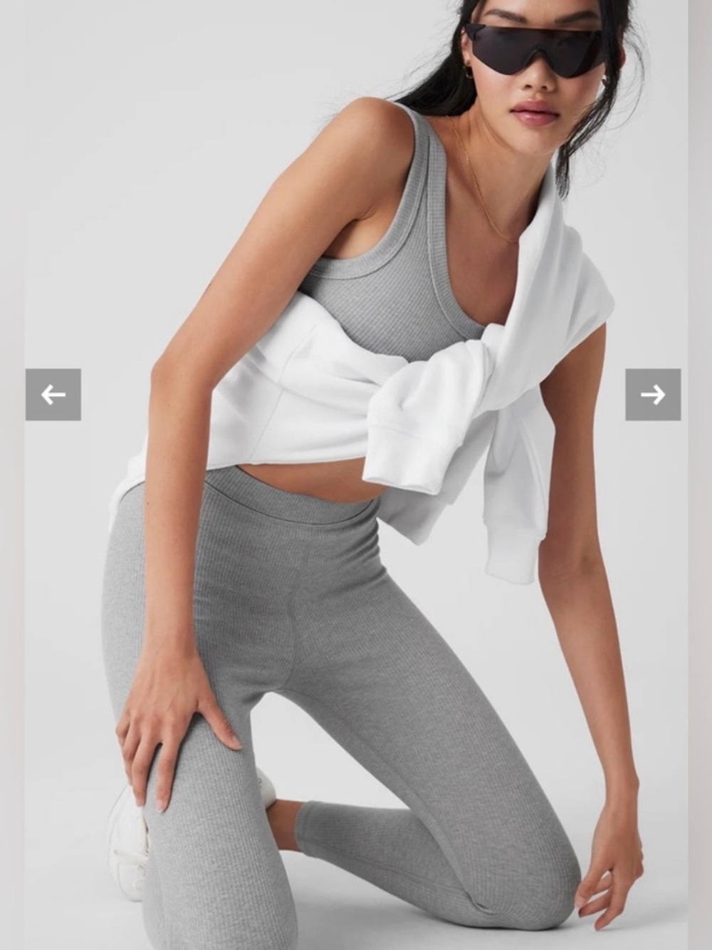 Alo Yoga High Waist 7/8 Blissful Leggings Heather Gray